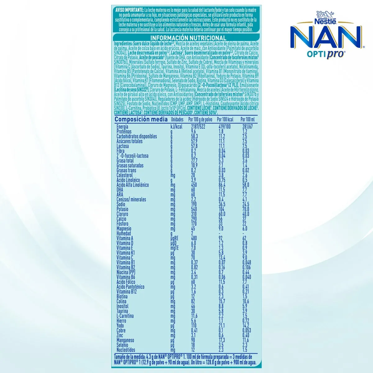Nan Opti Pro 1 X900g